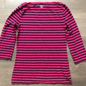 🌸Merona 3/4 Sleeve Striped Crew Neck Top